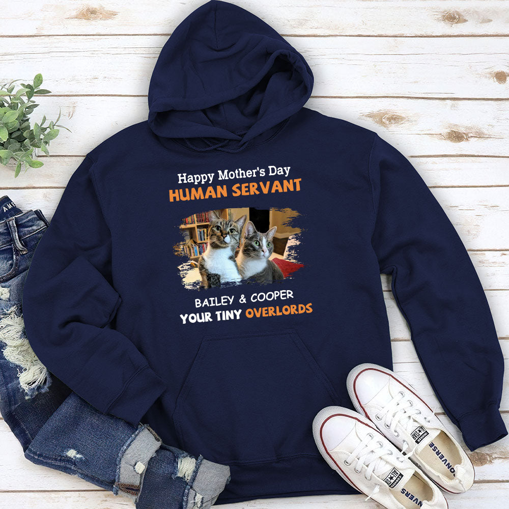 Personalized 'To My Human Servant Mom' Custom Hoodie - Ideal Gift for Pet Lovers