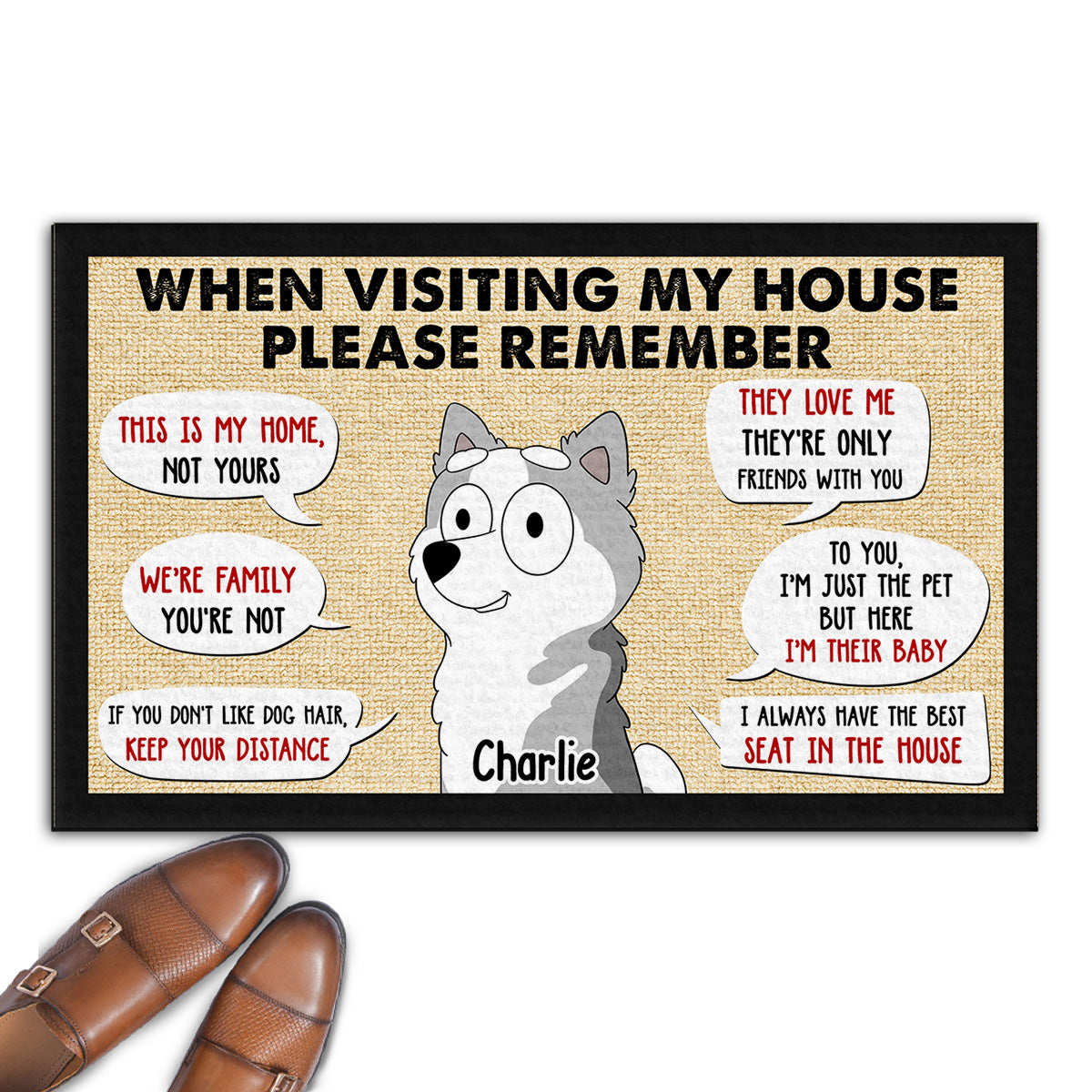 Personalized Pet Photo Doormat - A Warm Welcome for Your Home