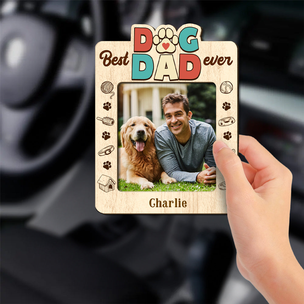 Personalized Best Dog Mom Ever Custom Car Visor Clip - Ideal Gift for Dog Lovers