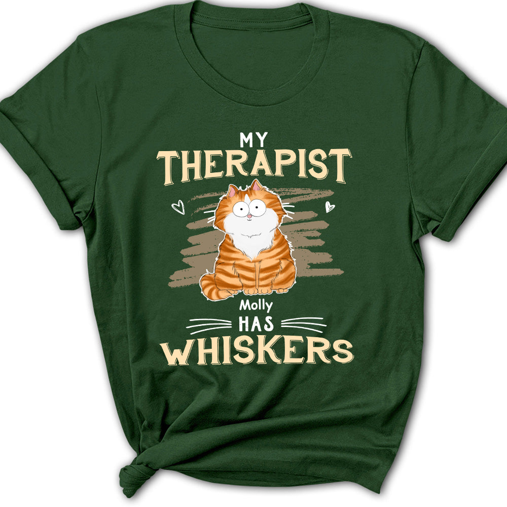 My Therapist Has Whiskers - Personalized Custom T-shirt for Pet-Loving Women
