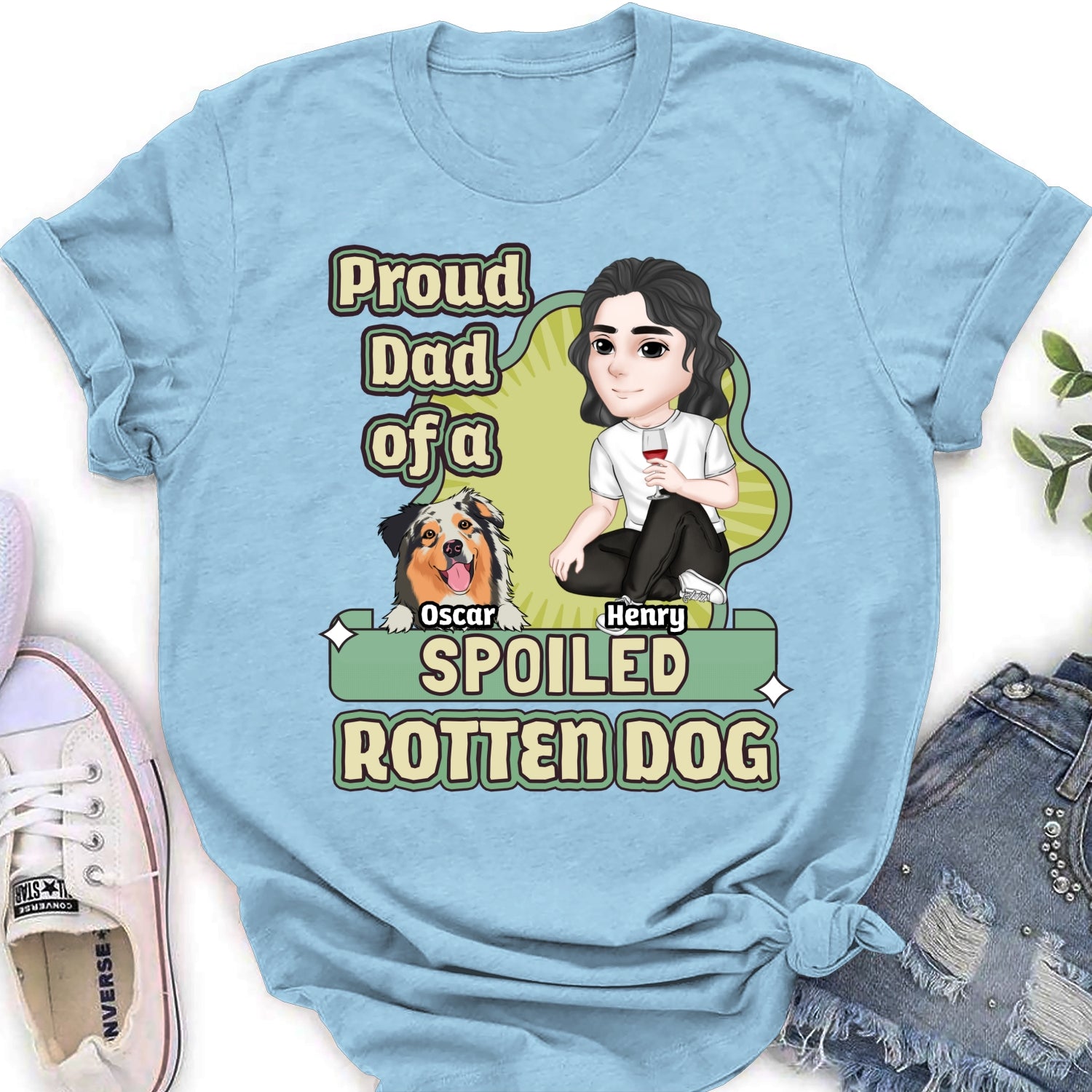 Spoiled Rotten Dog Version 2 - Customizable Personalized Women's T-Shirt for Pet Lovers