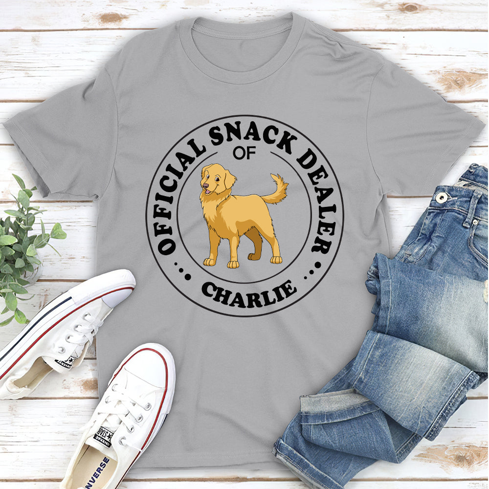 Official Snack Dealer - Customizable Unisex Personalized T - shirt for Pet Lovers