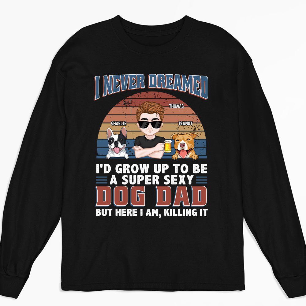 Personalized Custom Super Sexy Dog Mom & Dad Women's Long Sleeve T-shirt - Ideal Gift for Pet Lovers