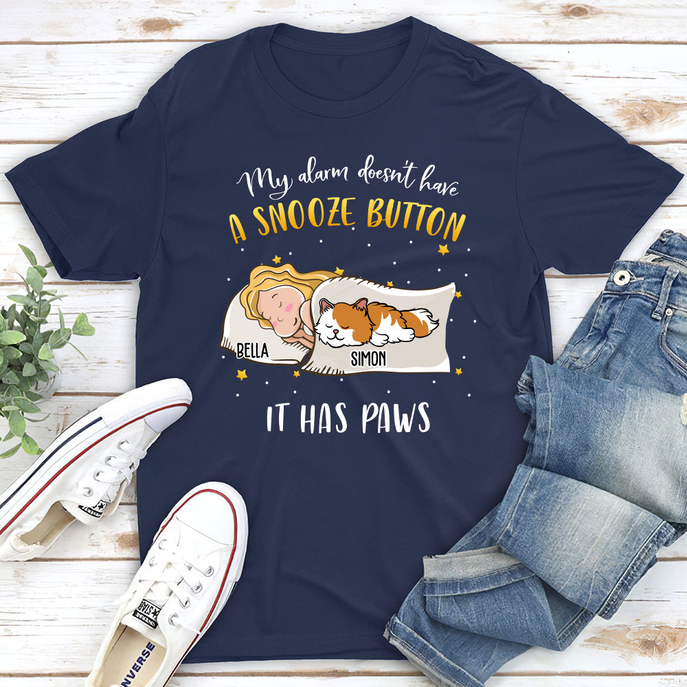 My Alarm Has Paws - Customizable Unisex Personalized Pet Lover T-shirt