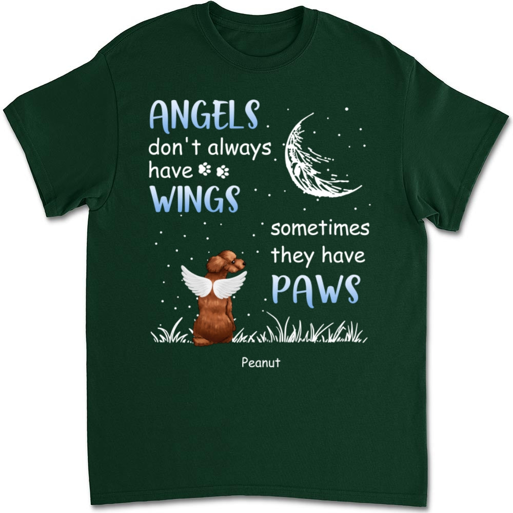 Personalized Angels Don't Always Have Wings Unisex T-Shirt - Ideal Gift for Pet Lovers