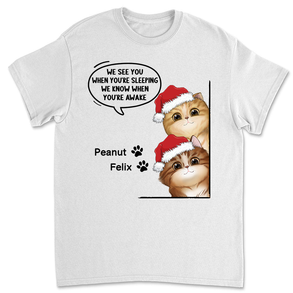 Personalized Unisex 'When You're Sleeping' T - shirt: Ideal Gift for Pet Lovers