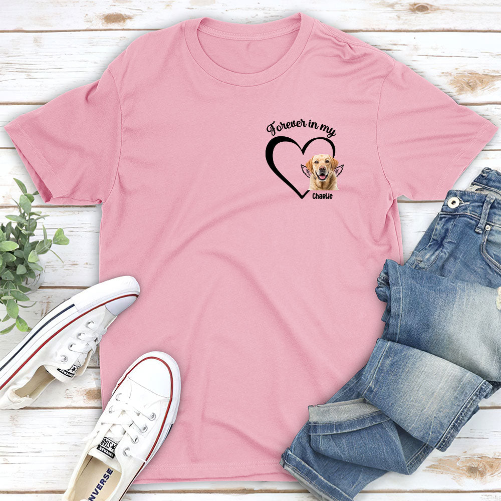 Forever in Heart: Personalized Unisex Pet Lover T - shirt
