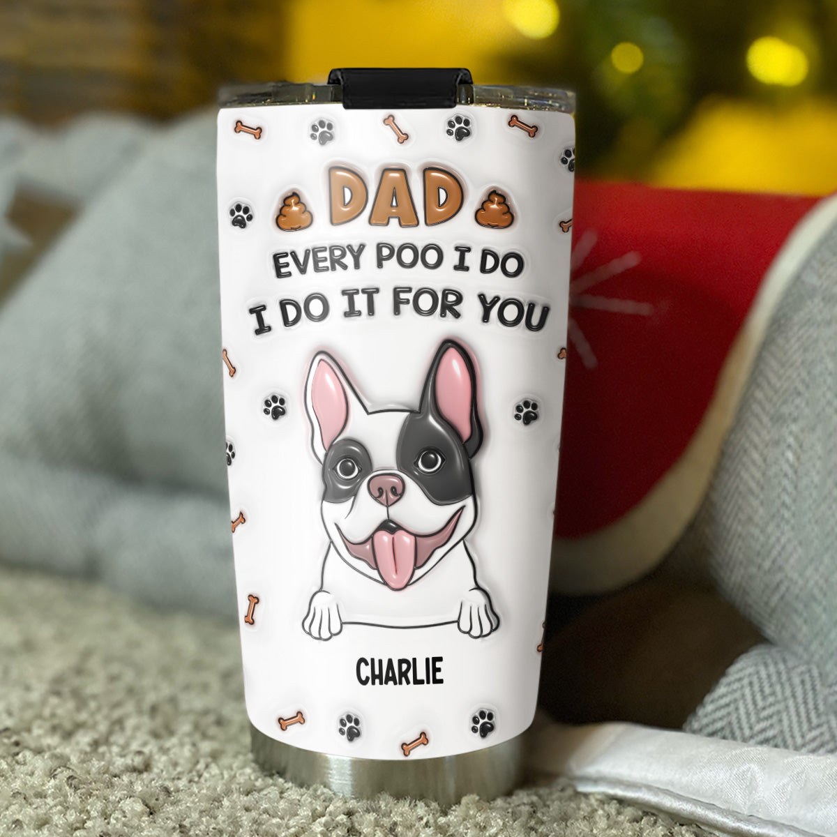 Personalized 3D Inflated Effect Custom Tumbler - Keep Drinks Fresh