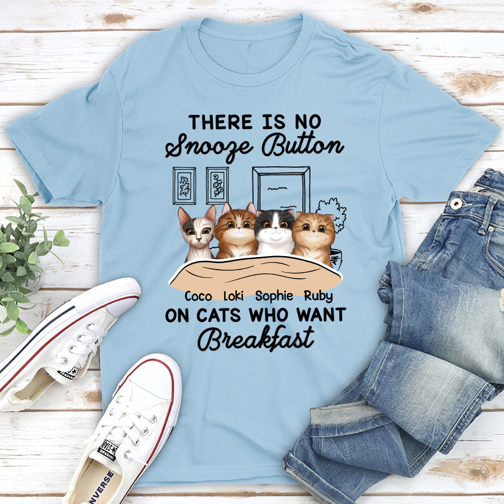 No Snooze Button - Customizable Personalized Unisex Pet Lover T-shirt
