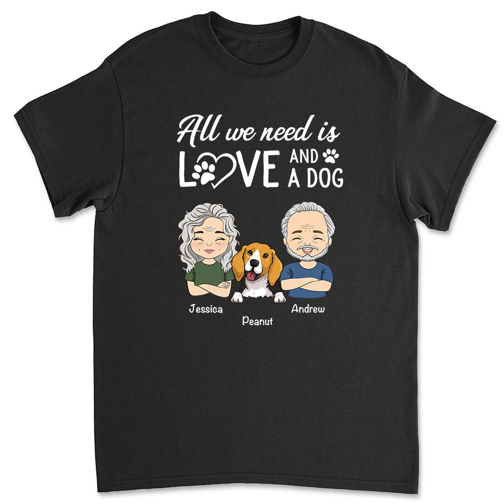 Love And Dog - Customizable Unisex Personalized T-shirt for Pet Lovers