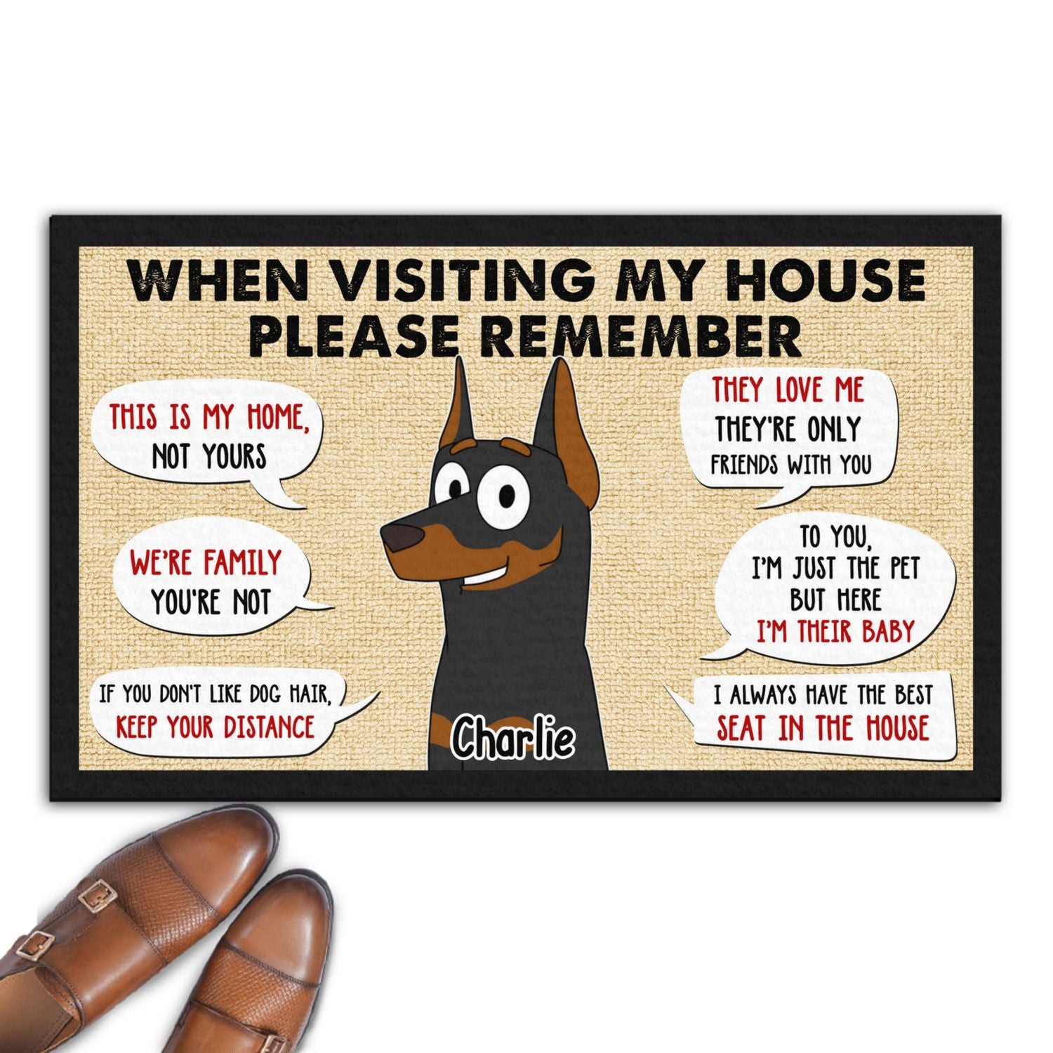 Personalized Pet Photo Doormat - A Warm Welcome for Your Home