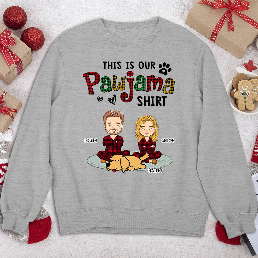 Customizable Pawjama Shirt for Couples - Personalized Pet Lover's Sweatshirt