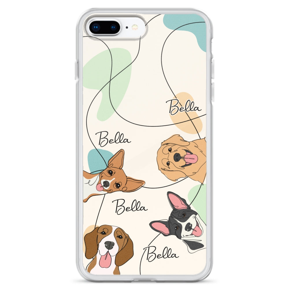 Adorable Customizable Dog Line Personalized Phone Case