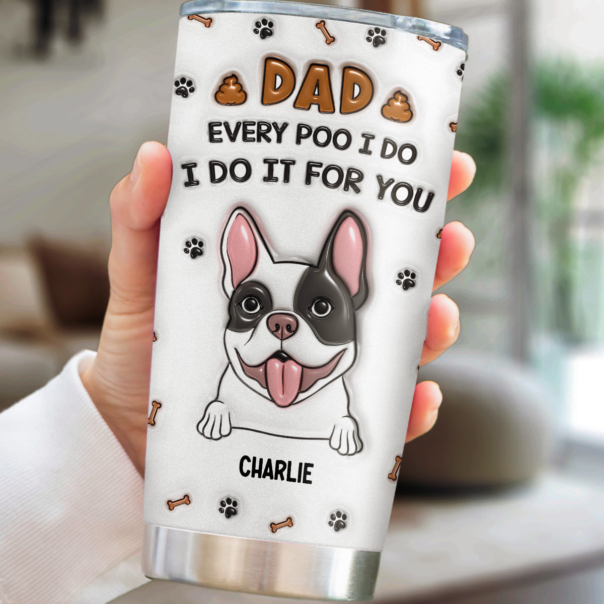Personalized 3D Inflated Effect Custom Tumbler - Keep Drinks Fresh