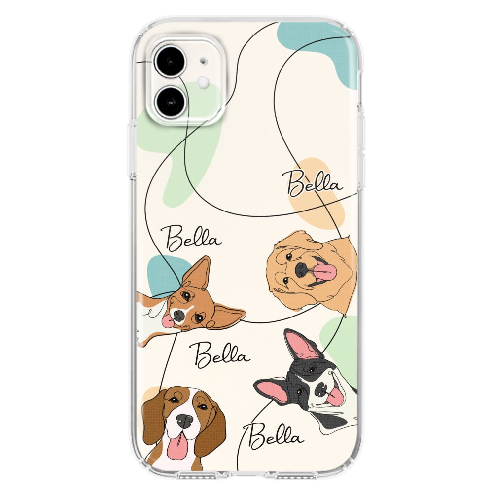 Adorable Customizable Dog Line Personalized Phone Case