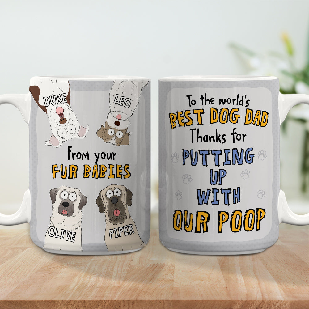 Personalized 'I Woof You Dad Mom' Custom Coffee Mug for Pet Lovers