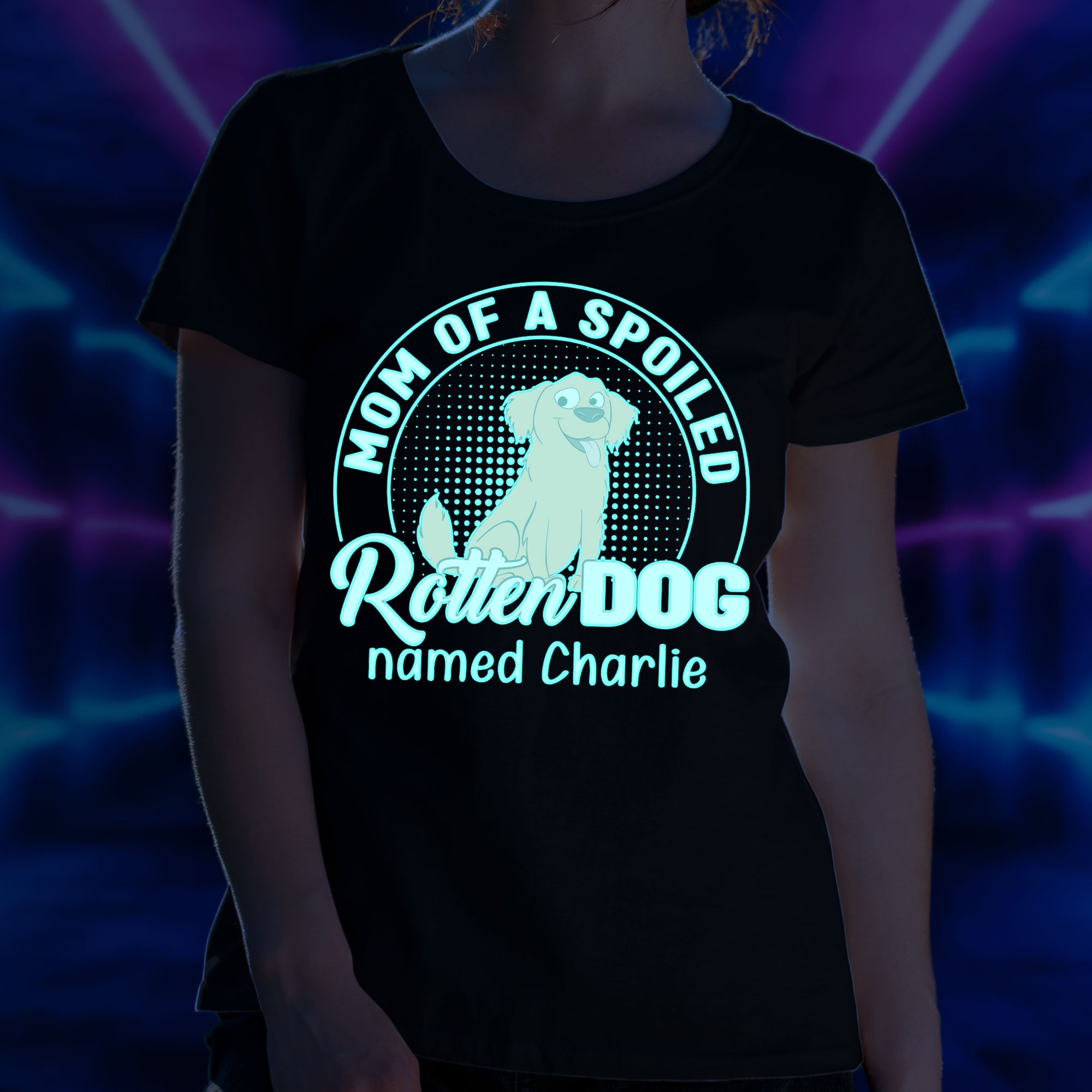 Spoiled Rotten Dog - Customizable Fluorescent Personalized T-shirt for Pet Lovers