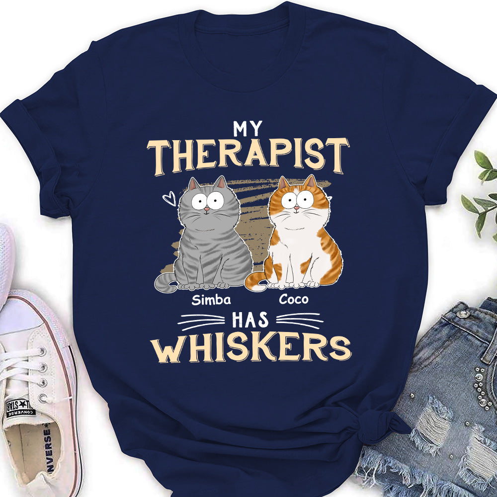 My Therapist Has Whiskers - Personalized Custom T-shirt for Pet-Loving Women