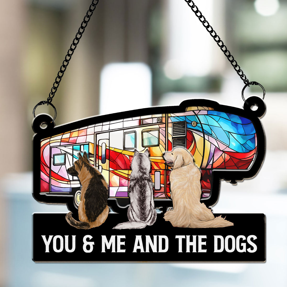 Personalized Custom 'Home Is Where We Park It' Suncatcher - Ideal for Special Occasions