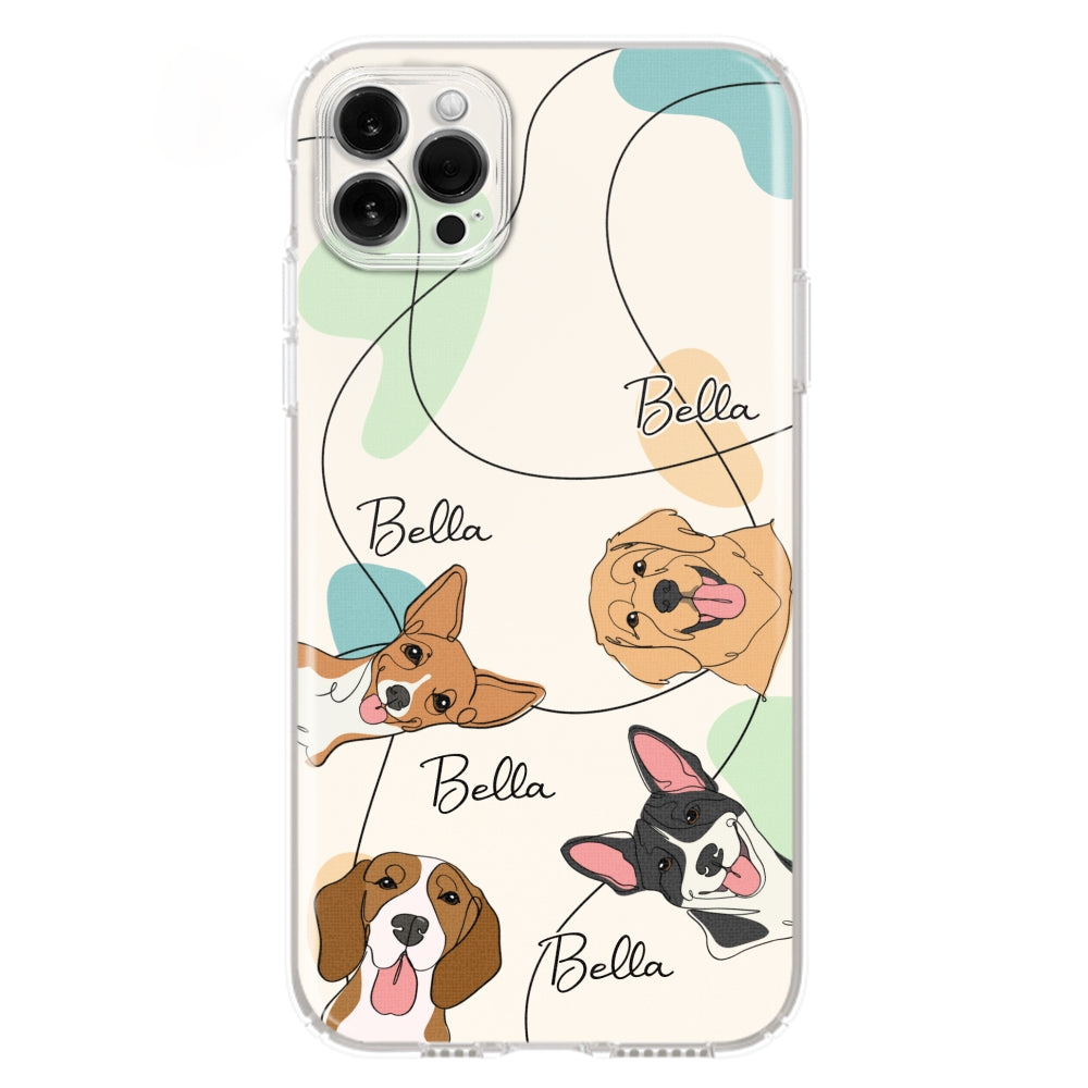 Adorable Customizable Dog Line Personalized Phone Case