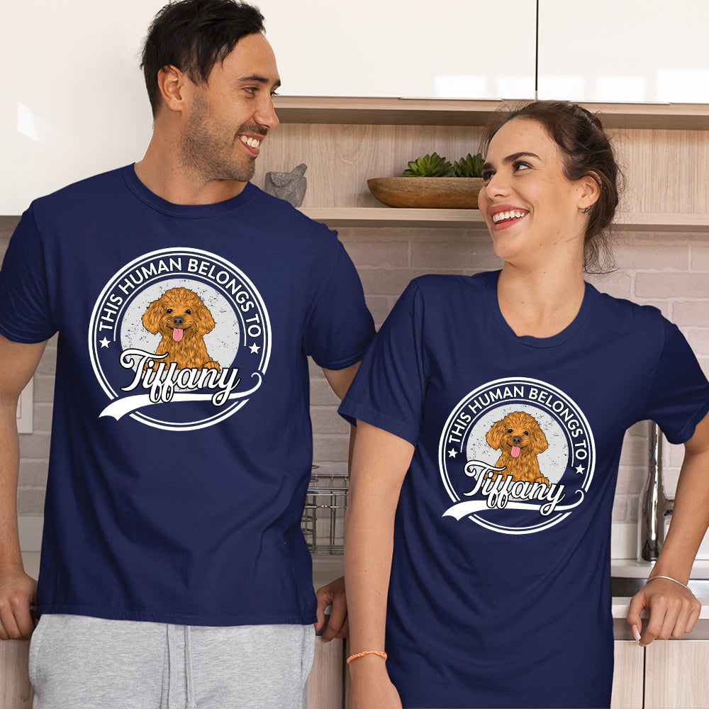Personalized Custom Unisex T-shirt: A Perfect Gift for Pet Lovers - Human and Dog Couple Design