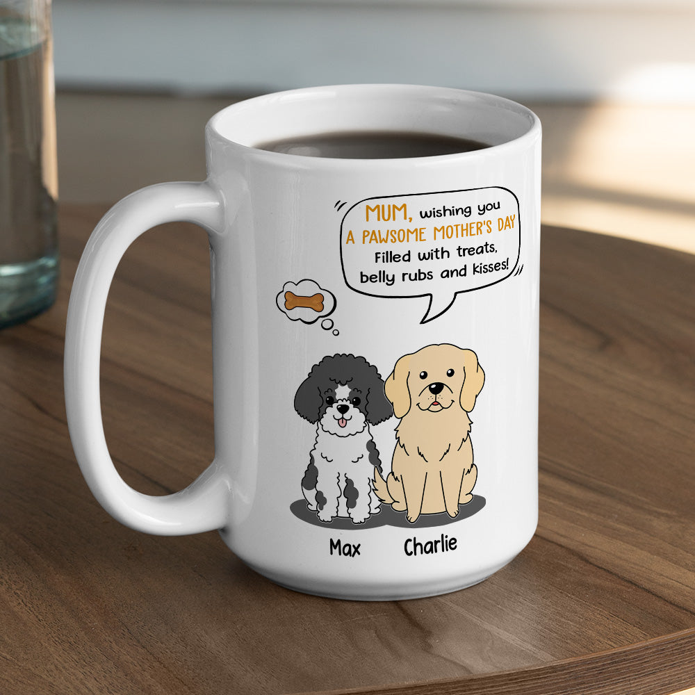 Personalized Custom Coffee Mug Filled with Treats - Ideal Gift for Pet Lovers