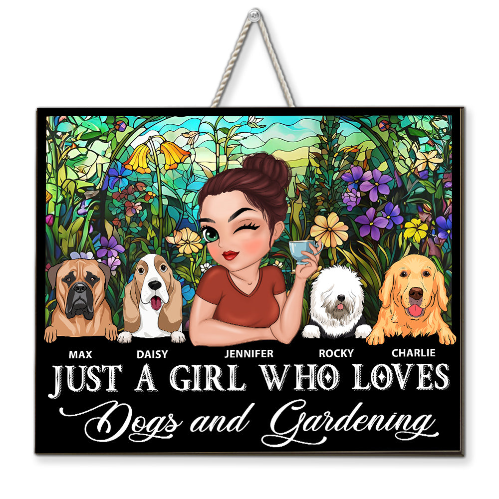 Personalized Custom Wood Sign: Ideal for Dog Lovers and Garden Enthusiasts