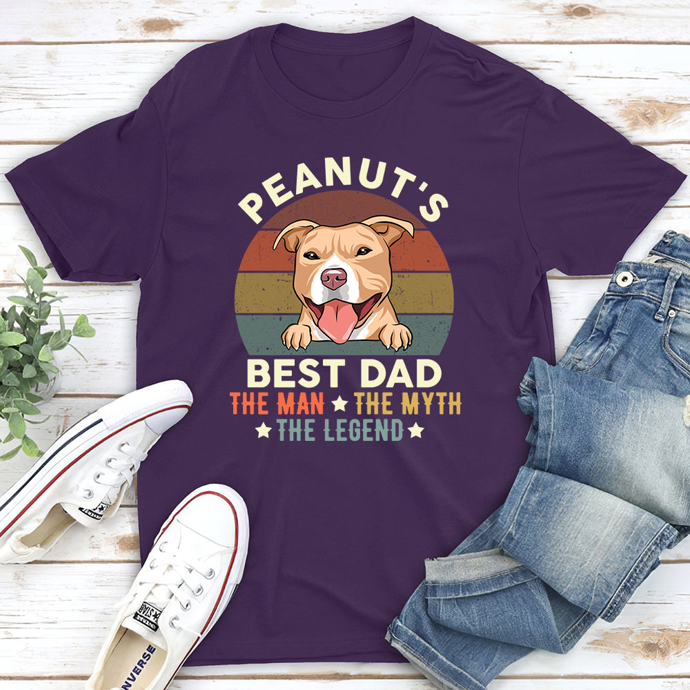 Personalized Unisex 'Dog Dad The Man' T-shirt - Ideal Gift for Pet Lovers