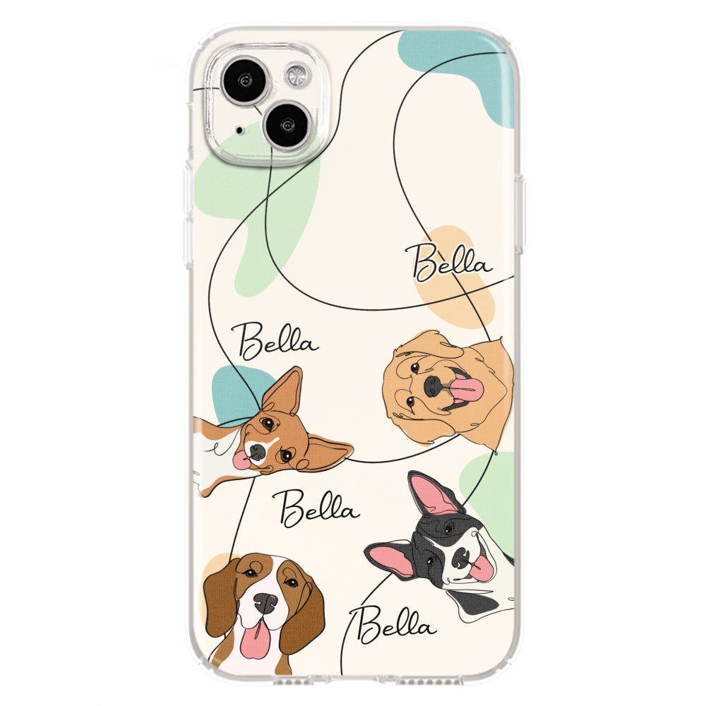 Adorable Customizable Dog Line Personalized Phone Case