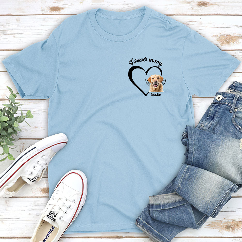 Forever in Heart: Personalized Unisex Pet Lover T - shirt