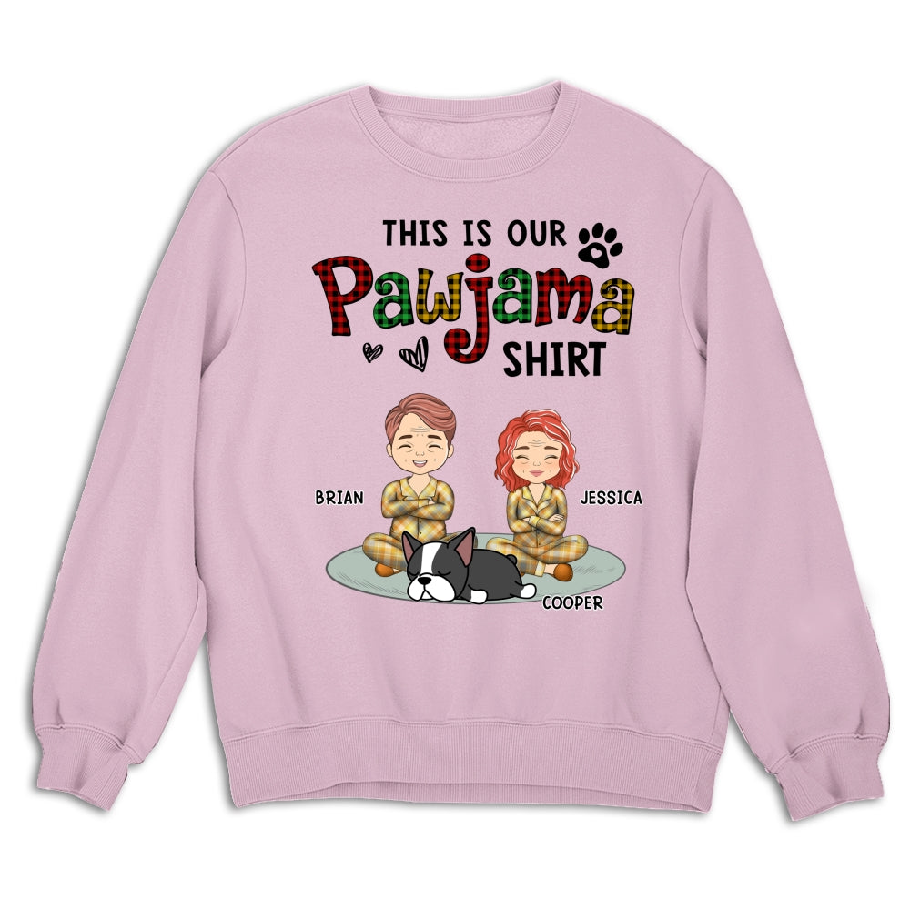 Customizable Pawjama Shirt for Couples - Personalized Pet Lover's Sweatshirt