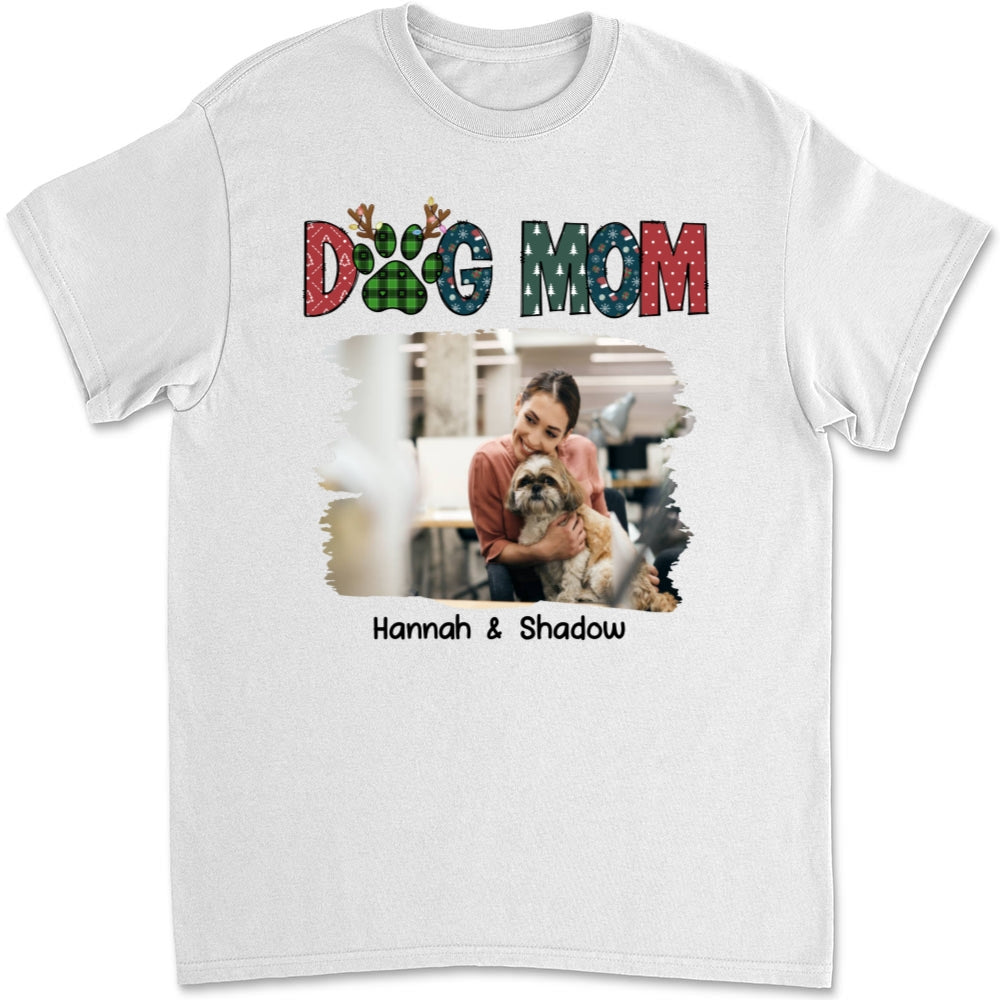 Personalized Custom Unisex 'My Lovely Dog Mom' Photo T-shirt - Ideal Gift for Pet Lovers