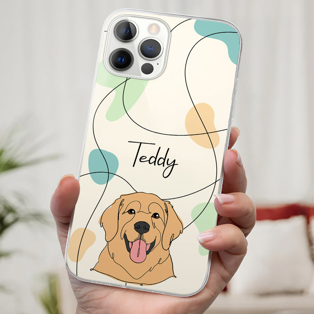 Adorable Customizable Dog Line Personalized Phone Case