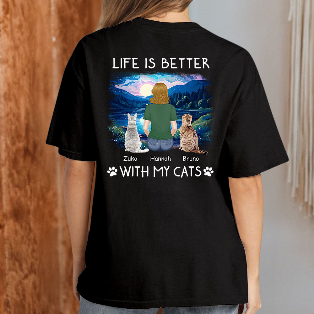 Personalized Unisex 'Better With Cats' T - shirt: Ideal Gift for Pet Lovers