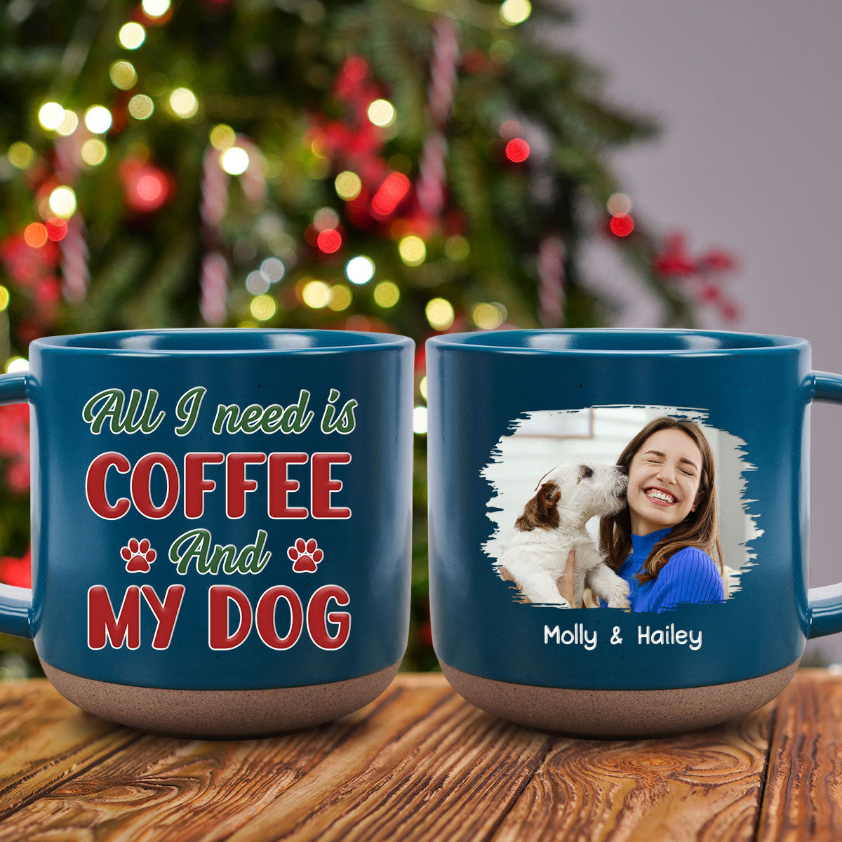 Personalized Custom Pottery Mug - Upload Your Photo for All - Dog Lovers' Version