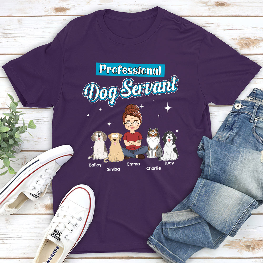 Funny Dog Servant - Personalized Unisex Custom T - shirt for Pet Lovers