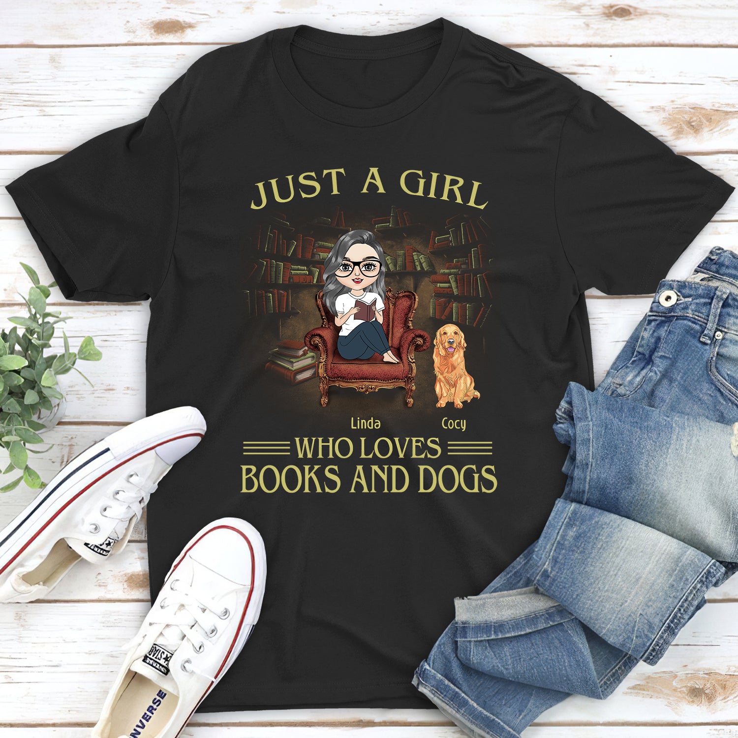 Just A Girl - Personalized Unisex Custom T - shirt for Pet Lovers