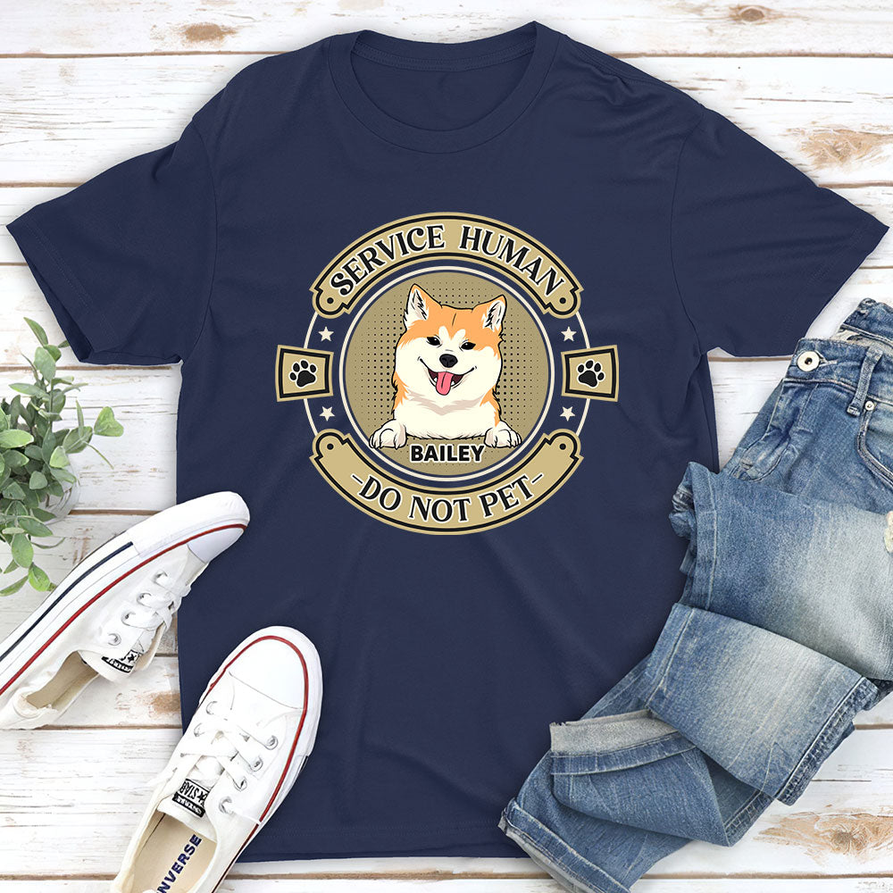 Customizable Unisex Human and Dog Service T-Shirt - Ideal Gift for Pet Lovers