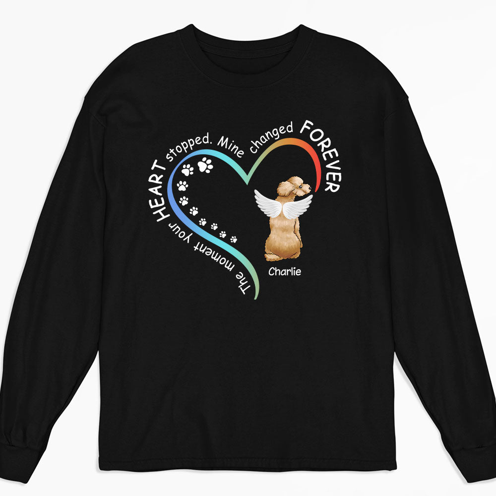 Forever Changed Heart - Customizable Personalized Long Sleeve T - shirt for Pet Lovers
