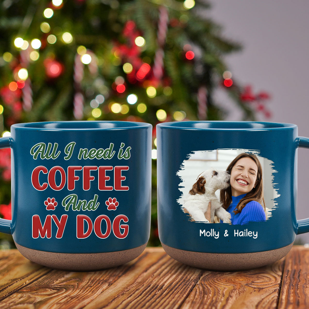 Personalized Custom Pottery Mug - Upload Your Photo for All - Dog Lovers' Version