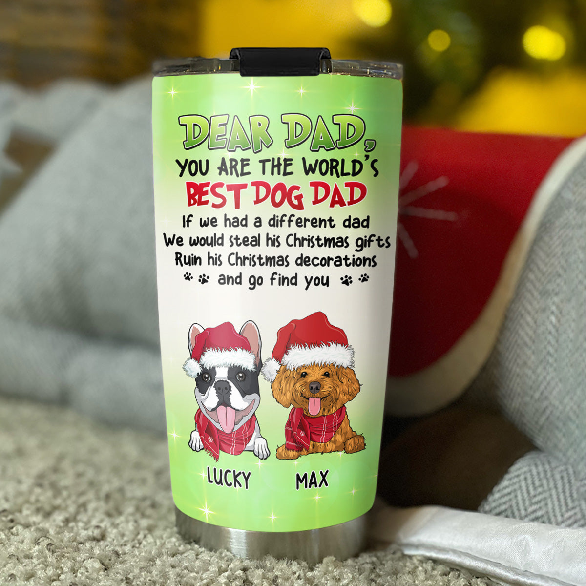 Customizable Christmas Gift: Personalized Stainless Steel Tumbler