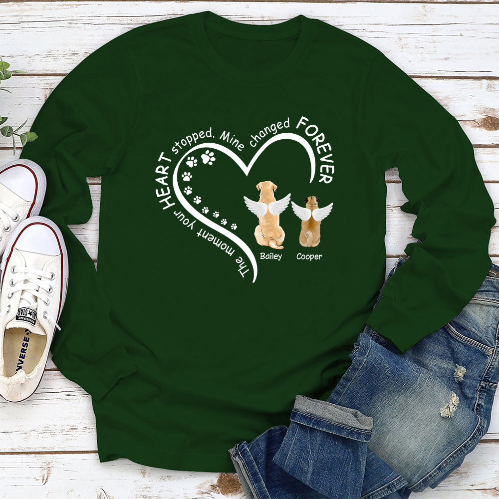Forever Changed Heart - Customizable Personalized Long Sleeve T - shirt for Pet Lovers