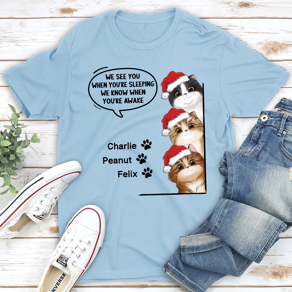 Personalized Unisex 'When You're Sleeping' T - shirt: Ideal Gift for Pet Lovers
