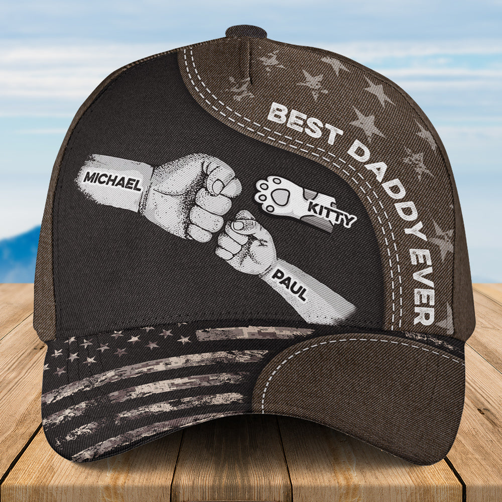Best Dog Papa Ever Version 2 - Personalized Custom Cap