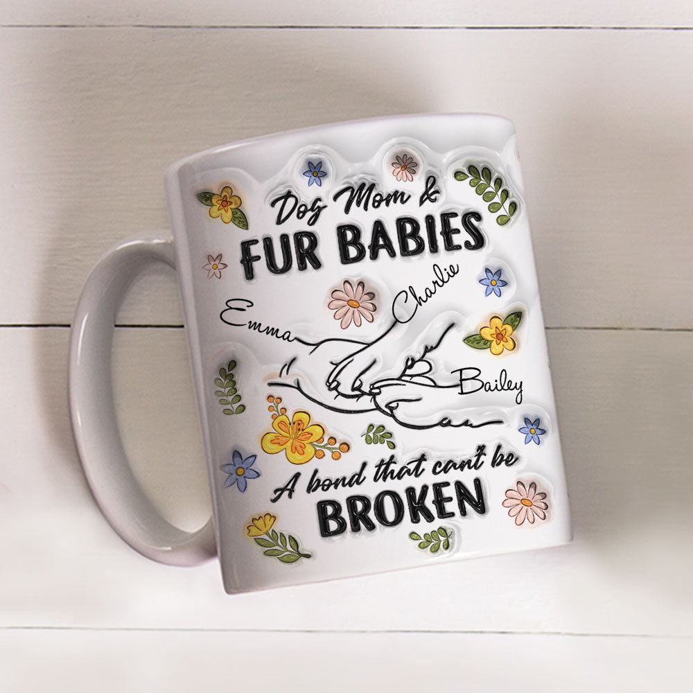 Personalized 3D Inflated Effect Custom Mug - Paw In Hand Design