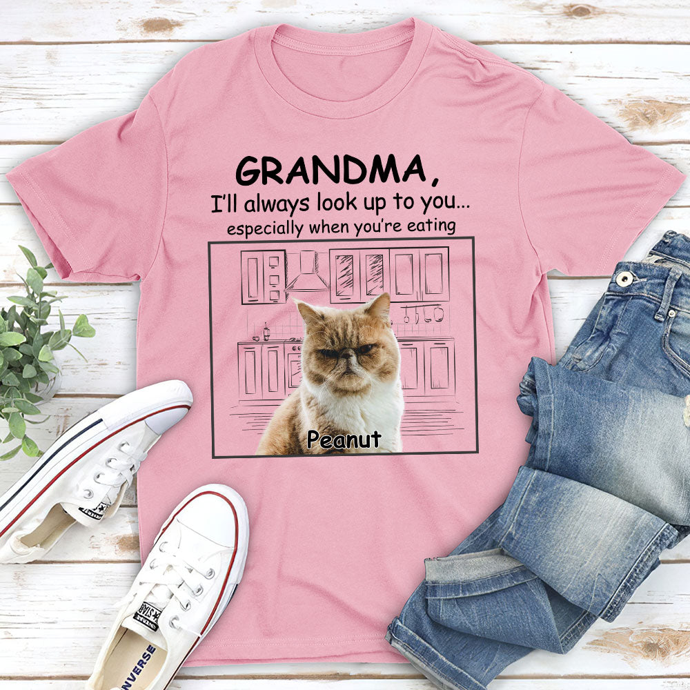 Customizable Unisex Cat Lover's T-shirt - Cats Look Up To You