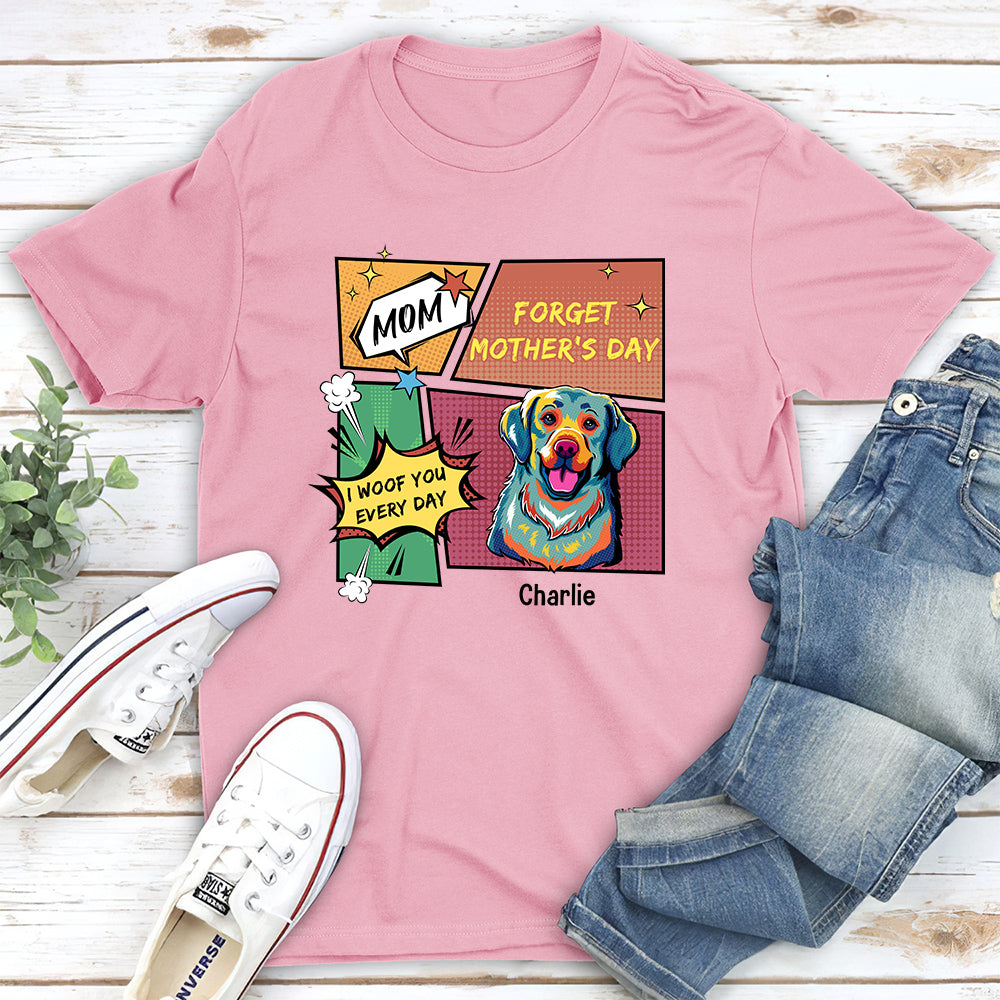 Pop Art 'We Woof You Every Day' - Customizable Unisex Pet Lover T-shirt