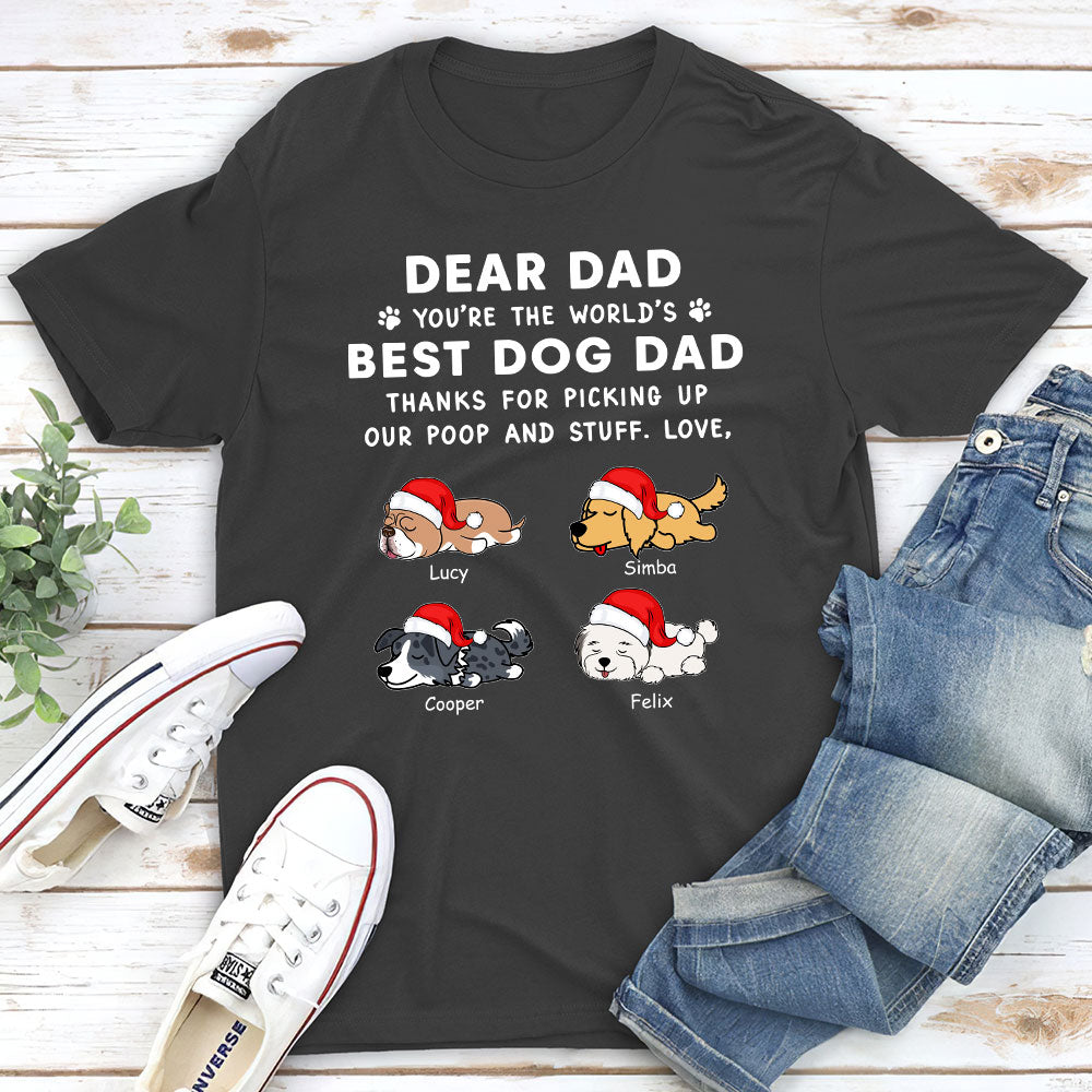 Dear Dad Sleeping Personalized Custom Unisex Pet Lover T-shirt