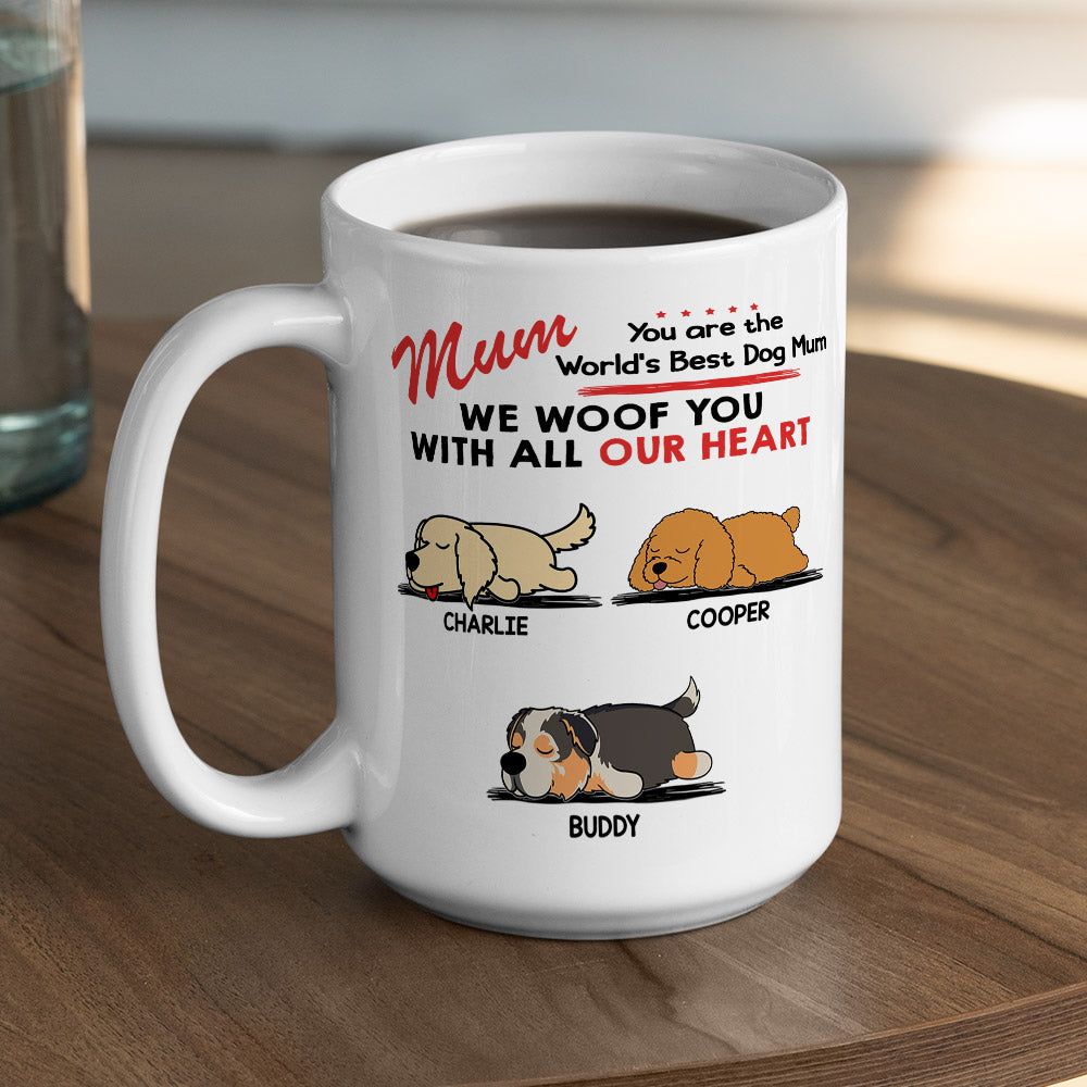 Woof All My Heart - Exquisitely Personalized Custom Coffee Mug for Pet Lovers