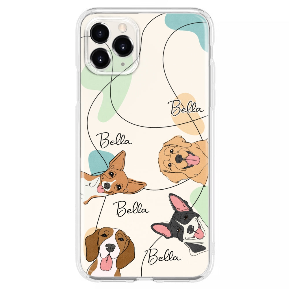 Adorable Customizable Dog Line Personalized Phone Case